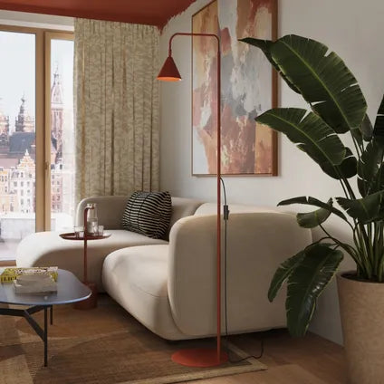 Lampadaires Sollux Lighting Nox Ocre Rouge Acier