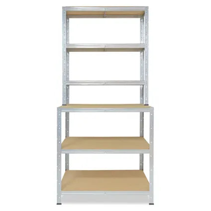 Étagère Rangement Établi Shelfplaza Home 190x90x60 Cm En Galvanisé Avec 6 Étagères