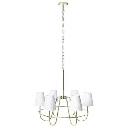 Delvotira | Lustre Beliani Yamethin Doré Blanc 71x71x145 Cm