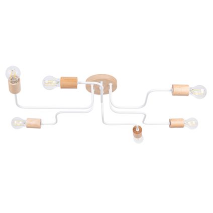 Delvotira | Lustre - Sollux Lighting - Zimbo 6 Blanc Led 3000k