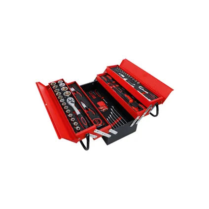 Caisse À Outils Métallique Avec Assortiment D’outils - Bgs - 86 Pièces