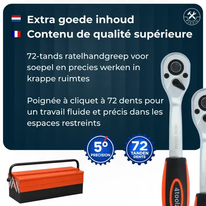 Boîte À Outils 4toolz De 85 Pièces – Complète Et Bien Organisée