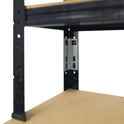 Étagère Rangement Établi Shelfplaza Black 190x100x60 Cm En Noir Avec 6 Étagères