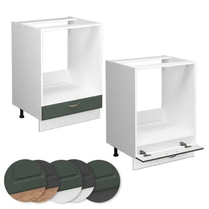 Meuble Pour Four Encastrable - Vicco - Fame-line - Vert Or Campagne/blanc - 60x82x51.6 Cm