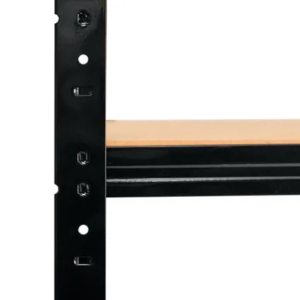 Étagère Rangement Établi Shelfplaza Black 190x100x60 Cm En Noir Avec 6 Étagères