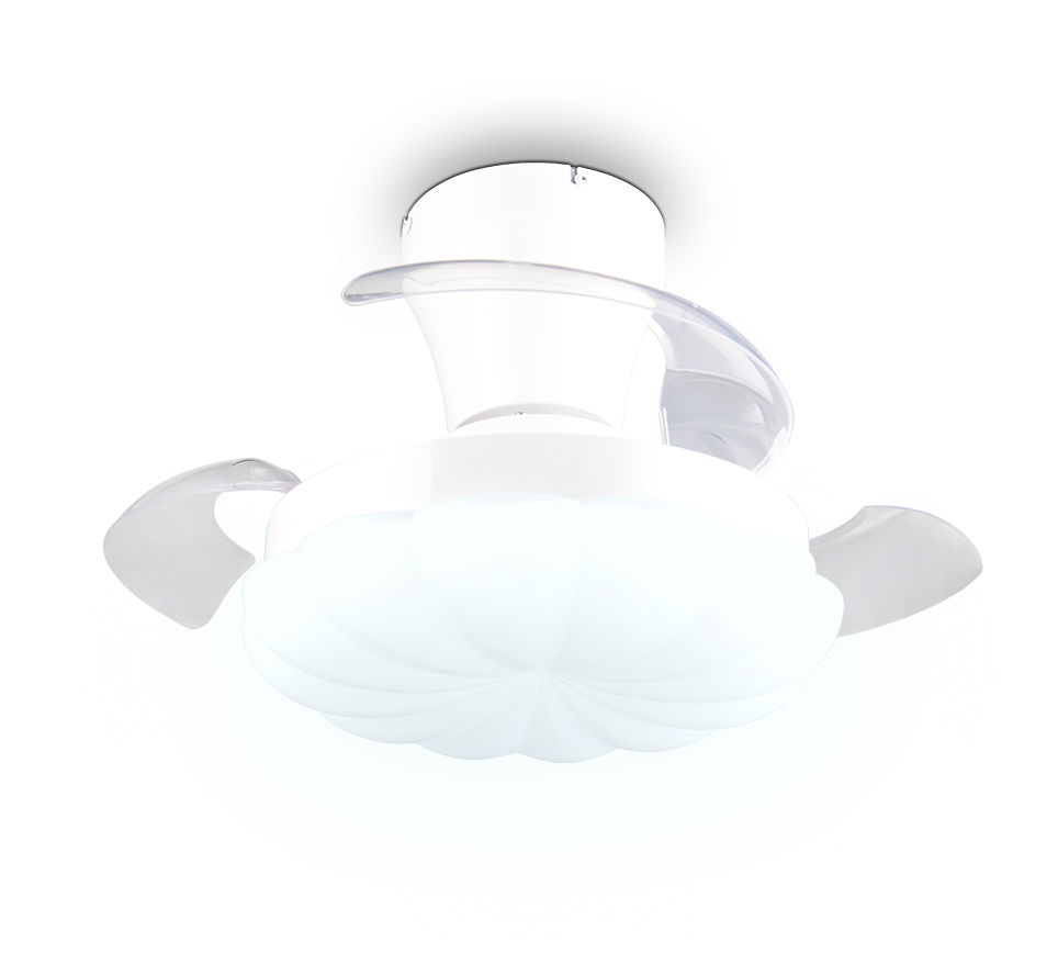 Ventilateur De Plafond - Trio - Boras - Blanc 60x60x29 Cm