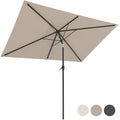 Delvotira | Parasol - Lifegoods - Jardin - 270x180cm - Inclinable À 30° - Taupe