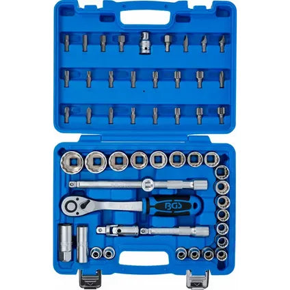 Coffret De Douilles Douze Pans – Bgs – 12,5 Mm (1/2″) 8 32 Mm 51 Pièces
