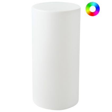 Delvotira | Lampadaire D'extérieur Led Beliani Piedra Blanc 36x36x78 Cm