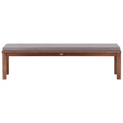 Delvotira | Banc Avec Coussin D'assise Beliani Monsano Marron Gris 35x170x45 Cm