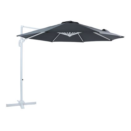 Delvotira | Parasol Flottant Axi Marisol Rond Diam. 300 Cm En Blanc/gris.