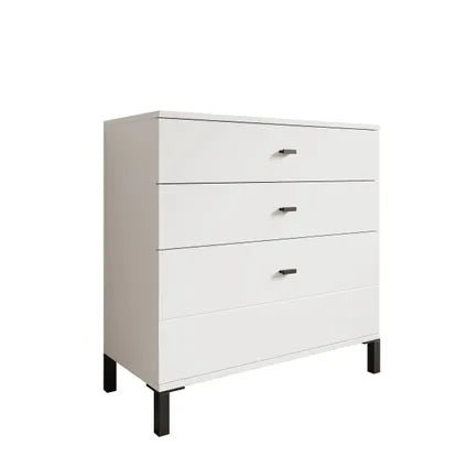 Delvotira | Commode Meubella Avellio - Blanc - 77x35x78 Cm