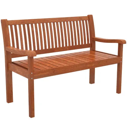 Banc De Jardin Collahausse – Bois Marron Clair – 125x62x90 Cm – 2 Places Avec Housse Imperméable