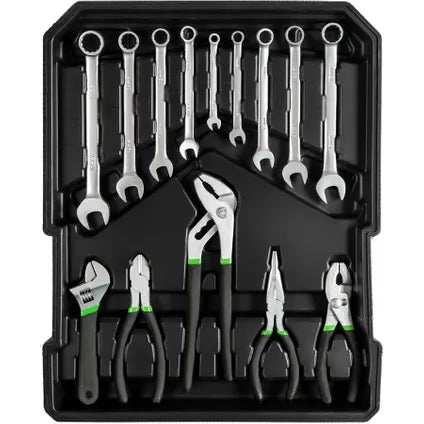 Tectake Coffre À Outils Aluminium – Noir – 1200 Pièces – Valise Roulettes Serrures