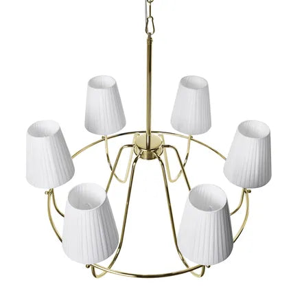 Lustre Beliani Yamethin Doré Blanc 71x71x145 Cm