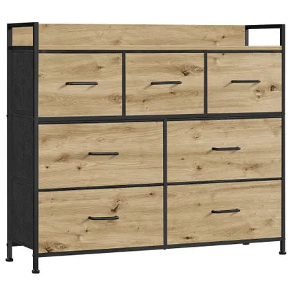 Delvotira | Commode - Leobert - Chêne Artisan - 98 X 28,5 X 85 Cm