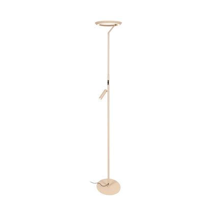 Delvotira | Lampadaire Lucide Celeste - Taupe - LED Intégrée - Blanc Chaud - 21W