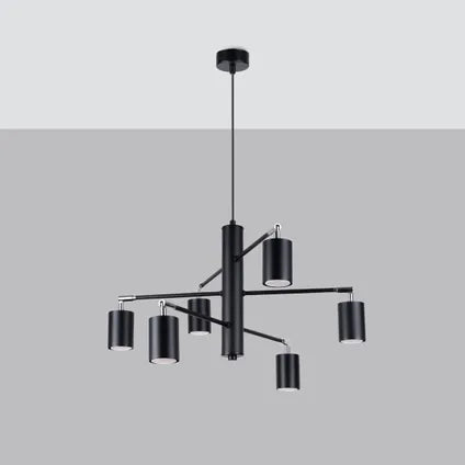 Lustre – Sollux Lighting – Torim 6 Noir Led 3000k