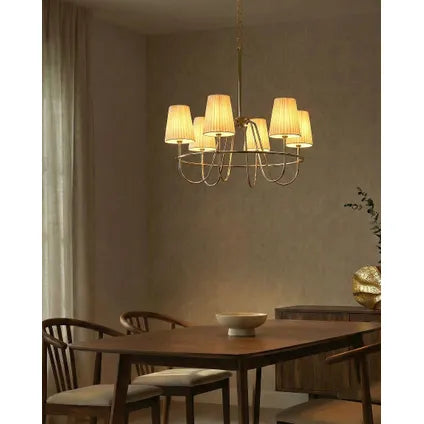 Lustre Beliani Yamethin Doré Blanc 71x71x145 Cm
