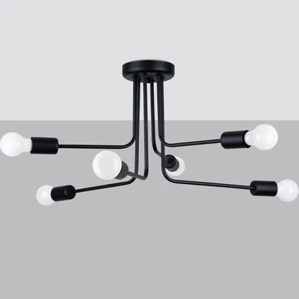 Lustre – Sollux Lighting – Torah 6 Noir Led 4000k