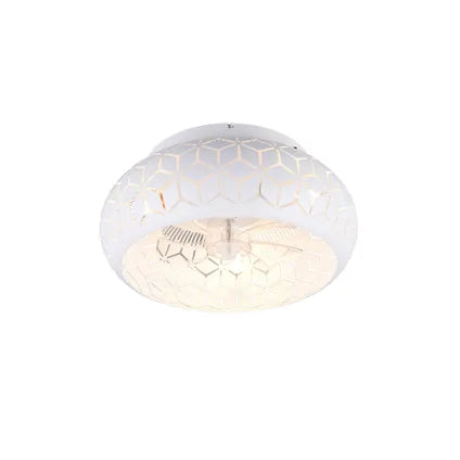 Delvotira | Ventilateur De Plafond - Trio - Bidar - Blanc 50x50x22 Cm