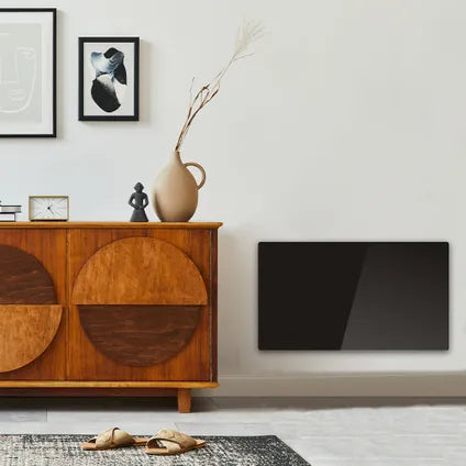 Radiateur Électrique Verre Céramique Kalia Zwart 1500w Glass