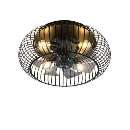 Delvotira | Ventilateur De Plafond - Trio - Johanna - Noir 61x61x25.5 Cm
