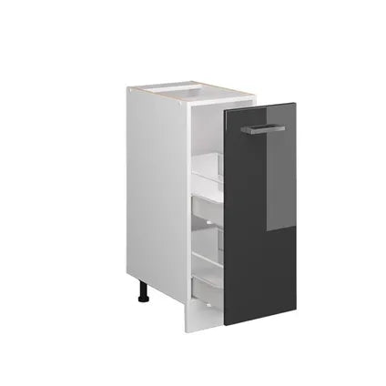 Meuble Bas Apothicaire Vicco R-line Anthracite Haute Brillance Blanc 30×81.6×46 Cm