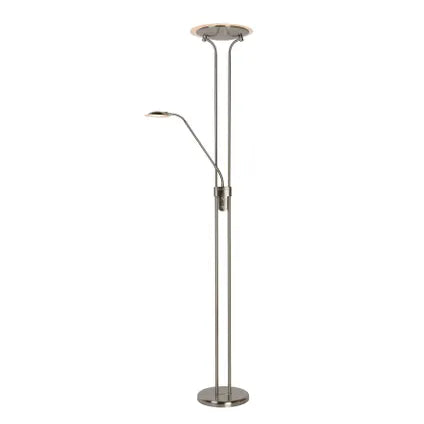 Delvotira | Lampadaire Lucide Champion - Métal Chromé - 20W+4W
