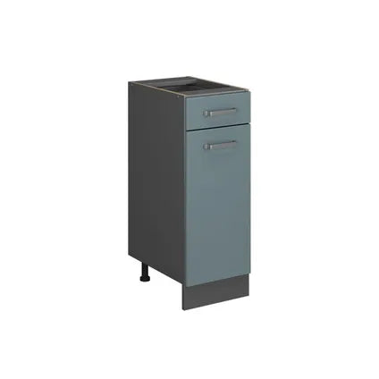 Delvotira | Meuble Bas De Cuisine Vicco - R-line 41173 - Bleu-gris Anthracite - 30x81.6x46 Cm