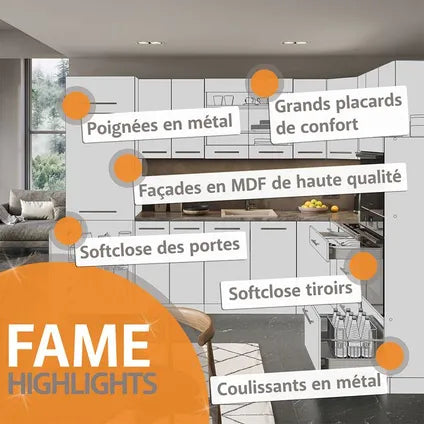 Meuble Bas De Cuisine – Vicco – Fame-line 48840 – Bleu Foncé/chêne Doré – 40x82x51.6cm