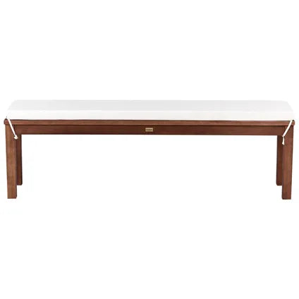 Delvotira | Banc Avec Coussin D'assise Beliani Tuscania Marron Blanc 35x160x45 Cm