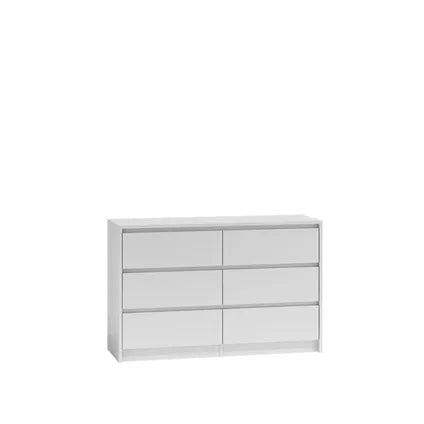 Delvotira | Commode Maxy-shop 120 Cm 6 Tiroirs - Blanc