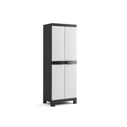 Delvotira | Armoire haute Sencys gris foncé 45x65x182cm