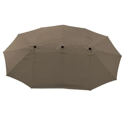 Parasol Double Happy Garden Linai Taupe 2,7×4,6m
