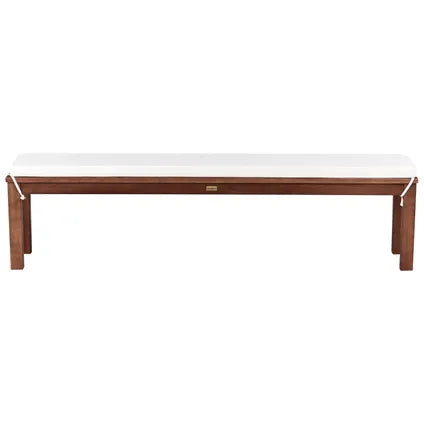 Delvotira | Banc Avec Coussin D'assise Beliani Monsano Marron Blanc 35x170x45 Cm