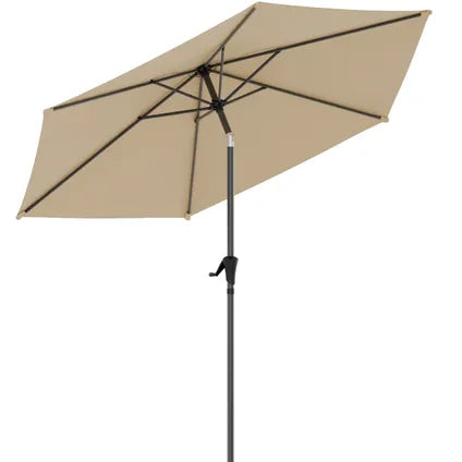 Delvotira | Parasol - Lifegoods - Jardin - Ø270 Cm - Inclinable - Imperméable - Taupe