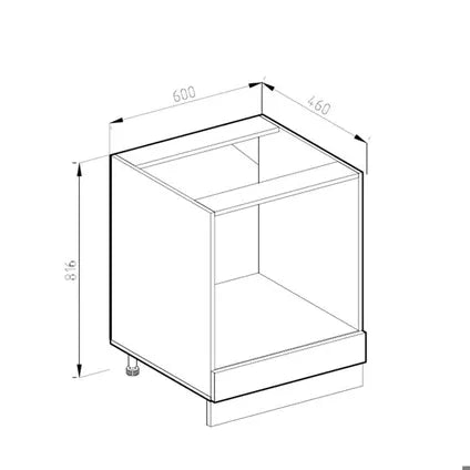 Meuble Bas Four Encastrable – Vicco – R-line 45720 – Blanc Campagne – 60×81.6×60 Cm