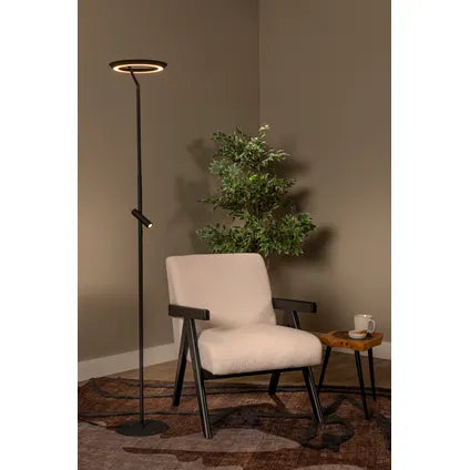 Lampadaire Lucide Celeste – Noir – Blanc Chaud – 21W
