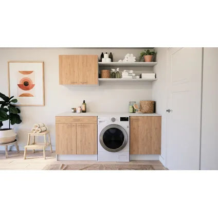 Meuble Bas De Cuisine Prim - Mélaminé 16mm - Chêne Chaleureux - 40x89x59cm