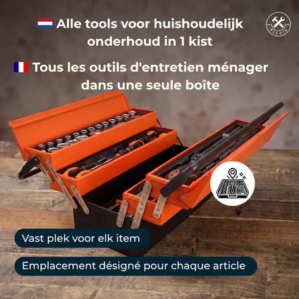 Boîte À Outils 4toolz De 85 Pièces – Complète Et Bien Organisée