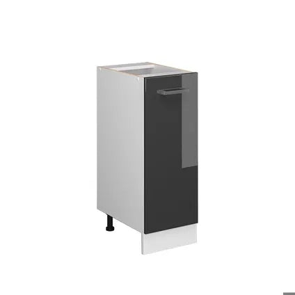 Delvotira | Meuble Bas Apothicaire Vicco R-line Anthracite Haute Brillance Blanc 30x81.6x46 Cm