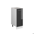 Delvotira | Meuble Bas Apothicaire Vicco R-line Anthracite Haute Brillance Blanc 30x81.6x46 Cm