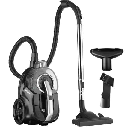 Delvotira | Tectake Aspirateur Vc900 - 900 W - Sans Sac - Sols Durs Et Tapis - Noir/gris