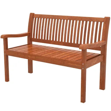 Banc De Jardin Collahausse – Bois Marron Clair – 125x62x90 Cm – 2 Places Avec Housse Imperméable