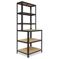 Delvotira | Étagère Rangement Établi Shelfplaza Black 190x100x60 Cm En Noir Avec 6 Étagères