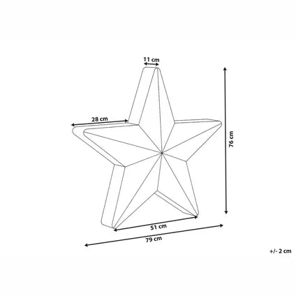 Lampadaire D’extérieur Led Beliani Olsan Blanc 11x79x76 Cm