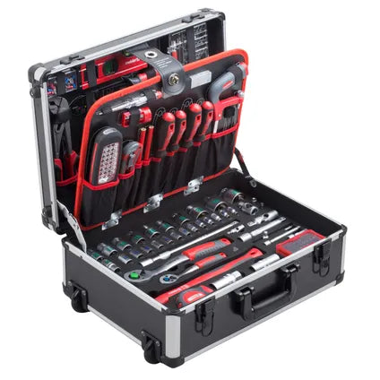 Delvotira | Jeu d'outils Meister 156 pièces dans une valise trolley