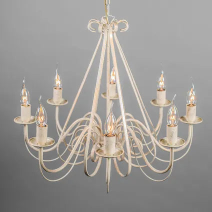 Lustre Crème 60 Cm Avec Abat-jour Taupe – Giuseppe 8