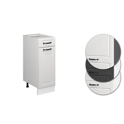 Meuble Bas Cuisine – Vicco – R-line – Blanc Campagne/blanc – 30×81.6×46 Cm